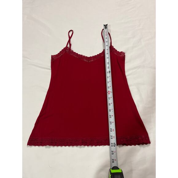 Vintage Loft Cami Y2k Tank Top Cami Lace Trim Adjustable Straps Size Small - Picture 7 of 7